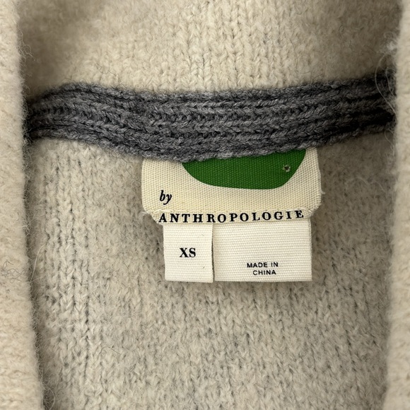 Anthropologie Moto Sweater Jacket Gray Full Zip - small - Picture 5 of 6